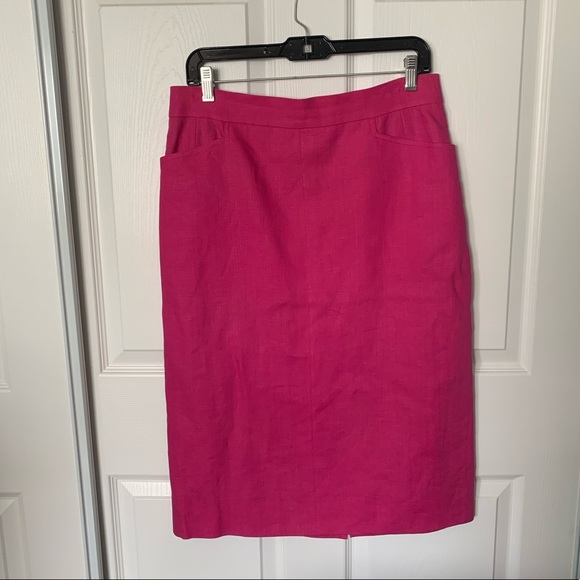 Authentic Hermes hot pink knee length skirt - Picture 4 of 10